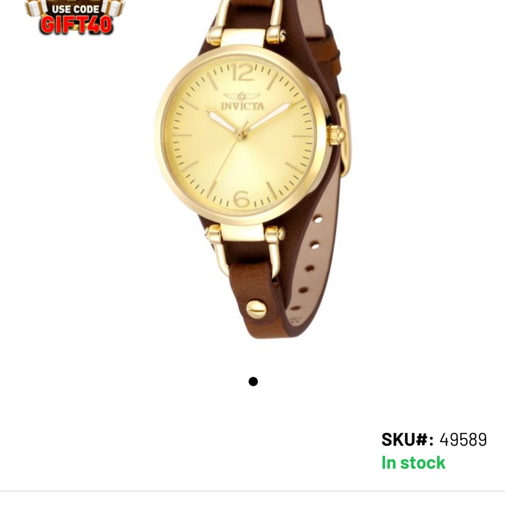 Invicta Women's Gold and Brown Watch